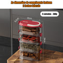 Potes Organizadores Herméticos Empilháveis 4 em 1.