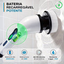 Escova de Limpeza Elétrica Ajustável 3 em 1 Recarregável.