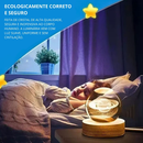 Luminária Globo LED de Cristal 3D com Lua e Galáxia para decoração moderna.
